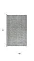 8' X 10' Dark Gray And Beige Wool Hand Tufted Area Rug