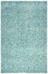 8' Teal And Ivory Wool Hand Tufted Area Rug