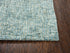 8' Teal And Ivory Wool Hand Tufted Area Rug