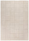 8' X 10' Ivory And Natural Wool Checkered Hand Tufted Area Rug