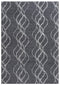 5' X 8' Charcoal And Gray Wool Trellis Hand Tufted Area Rug