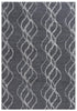 8' X 10' Charcoal And Gray Wool Trellis Hand Tufted Area Rug