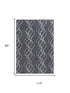 8' X 10' Charcoal And Gray Wool Trellis Hand Tufted Area Rug