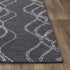 9' X 12' Charcoal And Gray Wool Trellis Hand Tufted Area Rug