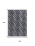 9' X 12' Charcoal And Gray Wool Trellis Hand Tufted Area Rug
