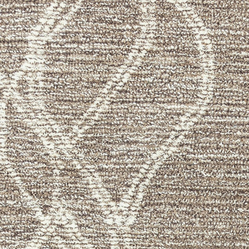 5' X 8' Brown And Natural Wool Trellis Hand Tufted Area Rug