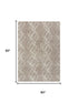 5' X 8' Brown And Natural Wool Trellis Hand Tufted Area Rug