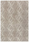 9' X 12' Brown And Natural Wool Trellis Hand Tufted Area Rug