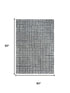 5' X 8' Charcoal And Ivory Wool Geometric Hand Tufted Area Rug
