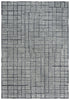 8' X 10' Charcoal And Ivory Wool Geometric Hand Tufted Area Rug