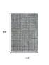 8' X 10' Charcoal And Ivory Wool Geometric Hand Tufted Area Rug