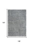 9' X 12' Charcoal And Ivory Wool Geometric Hand Tufted Area Rug