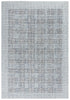 8' X 10' Blue And Dark Blue Wool Striped Hand Tufted Area Rug