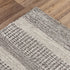 8' X 10' Brown And Natural Wool Striped Hand Tufted Area Rug