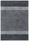 8' X 10' Charcoal And Gray Wool Striped Hand Tufted Area Rug