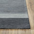 9' X 12' Charcoal And Gray Wool Striped Hand Tufted Area Rug