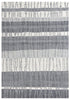9' X 12' Charcoal Light Gray And Ivory Wool Striped Hand Tufted Area Rug