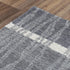 9' X 12' Charcoal Light Gray And Ivory Wool Striped Hand Tufted Area Rug