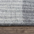 9' X 12' Charcoal Light Gray And Ivory Wool Striped Hand Tufted Area Rug