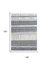 9' X 12' Charcoal Light Gray And Ivory Wool Striped Hand Tufted Area Rug