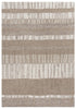 5' X 8' Brown And Natural Wool Striped Hand Tufted Area Rug