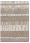 9' X 12' Brown And Natural Wool Striped Hand Tufted Area Rug