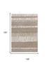9' X 12' Brown And Natural Wool Striped Hand Tufted Area Rug