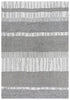 8' X 10' Gray Natural Dark Gray Light Gray And Ivory Wool Striped Hand Tufted Area Rug