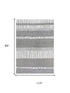 8' X 10' Gray Natural Dark Gray Light Gray And Ivory Wool Striped Hand Tufted Area Rug