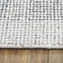 8' X 10' Gray And Dark Gray Wool Checkered Hand Tufted Area Rug