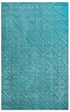 8' X 10' Blue And Aqua Wool Geometric Hand Tufted Area Rug
