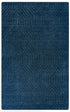 5' X 8' Navy Blue And Blue Wool Geometric Hand Tufted Area Rug