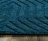 5' X 8' Navy Blue And Blue Wool Geometric Hand Tufted Area Rug