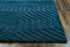 9' X 12' Navy Blue And Blue Wool Geometric Hand Tufted Area Rug