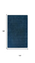 9' X 12' Navy Blue And Blue Wool Geometric Hand Tufted Area Rug
