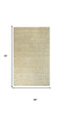 8' Tan And Natural Wool Geometric Hand Tufted Area Rug