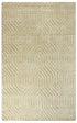 9' X 12' Tan And Natural Wool Geometric Hand Tufted Area Rug