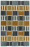 9' X 12' Gray Brown Ivory And Gold Wool Geometric Hand Tufted Area Rug
