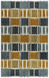 9' X 12' Gray Brown Ivory And Gold Wool Geometric Hand Tufted Area Rug