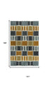 9' X 12' Gray Brown Ivory And Gold Wool Geometric Hand Tufted Area Rug