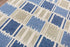 5' X 8' Blue Ivory And Beige Wool Geometric Hand Tufted Area Rug