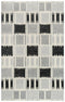 9' X 12' Gray Ivory And Charcoal Wool Geometric Hand Tufted Area Rug
