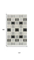 9' X 12' Gray Ivory And Charcoal Wool Geometric Hand Tufted Area Rug