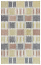 5' X 8' Beige Ivory And Charcoal Wool Geometric Hand Tufted Area Rug