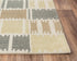 5' X 8' Beige Ivory And Charcoal Wool Geometric Hand Tufted Area Rug