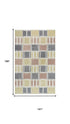 9' X 12' Beige Ivory And Charcoal Wool Geometric Hand Tufted Area Rug