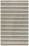 9' X 12' Ivory Beige And Charcoal Wool Striped Hand Tufted Area Rug