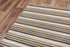9' X 12' Ivory Beige And Charcoal Wool Striped Hand Tufted Area Rug