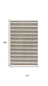 9' X 12' Ivory Beige And Charcoal Wool Striped Hand Tufted Area Rug