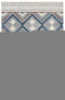 9' X 12' Gray Blue Ivory And Orange Wool Southwestern Hand Tufted Area Rug